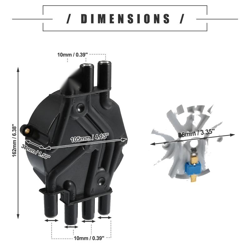 Chevrolet Brass Terminals Distributor Cap & Rotor Kit
