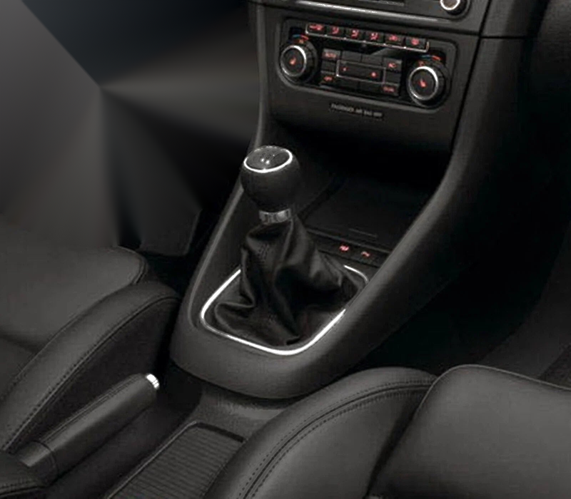 VW Golf 6 Gear Shift Button Leather Rootwood (2008-2012)
