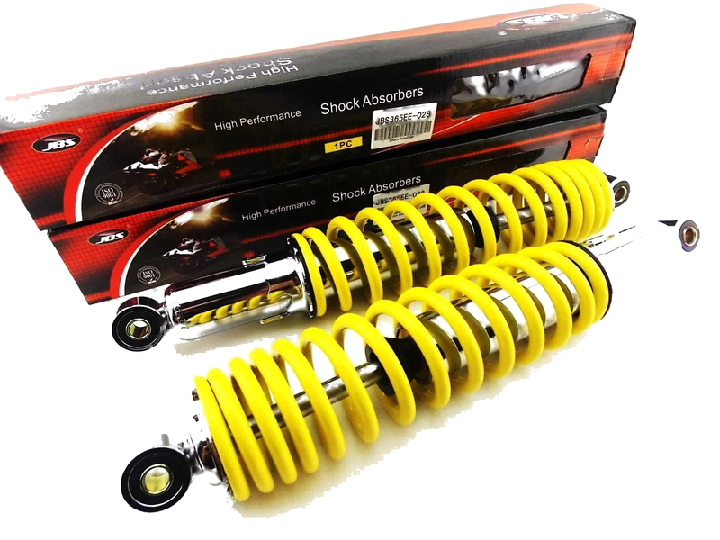 Kawasaki F8 250 Bison 365mm JBS Yellow/Chrome Shock Absorbers