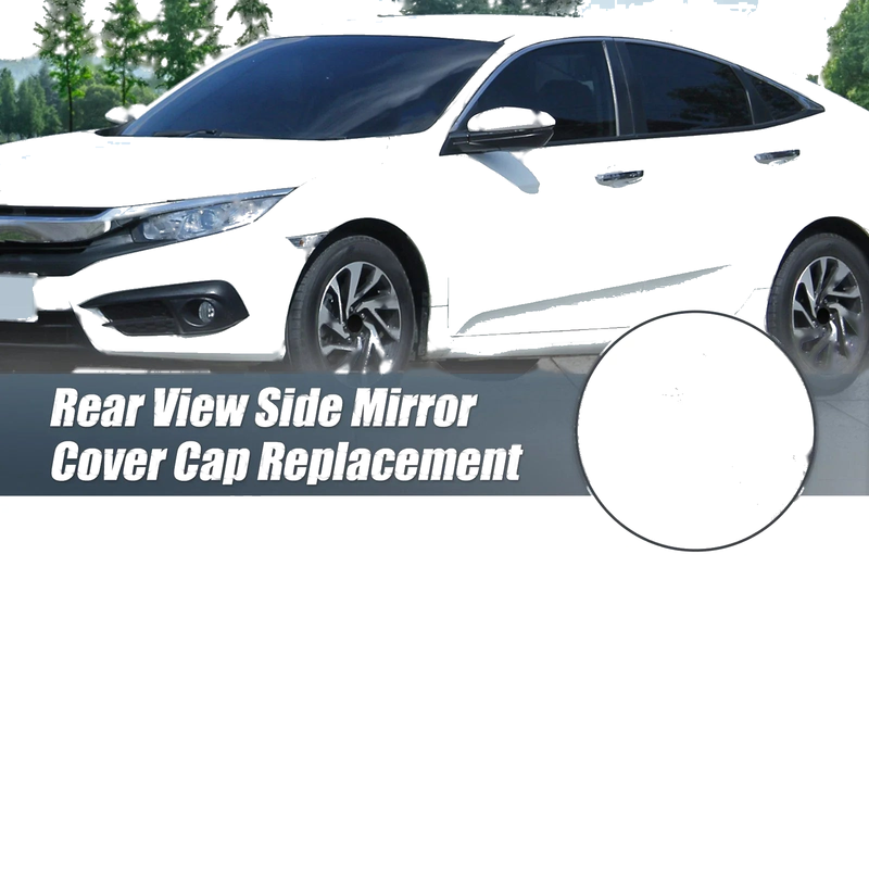 Honda Civic White Left Side Car Mirror Cover Caps (2016-2021)