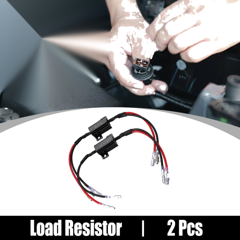 2 x DC 12V 25W 6.8 Ohm Motorcycle LED Flasher Turn Signal Indicator Adaptor