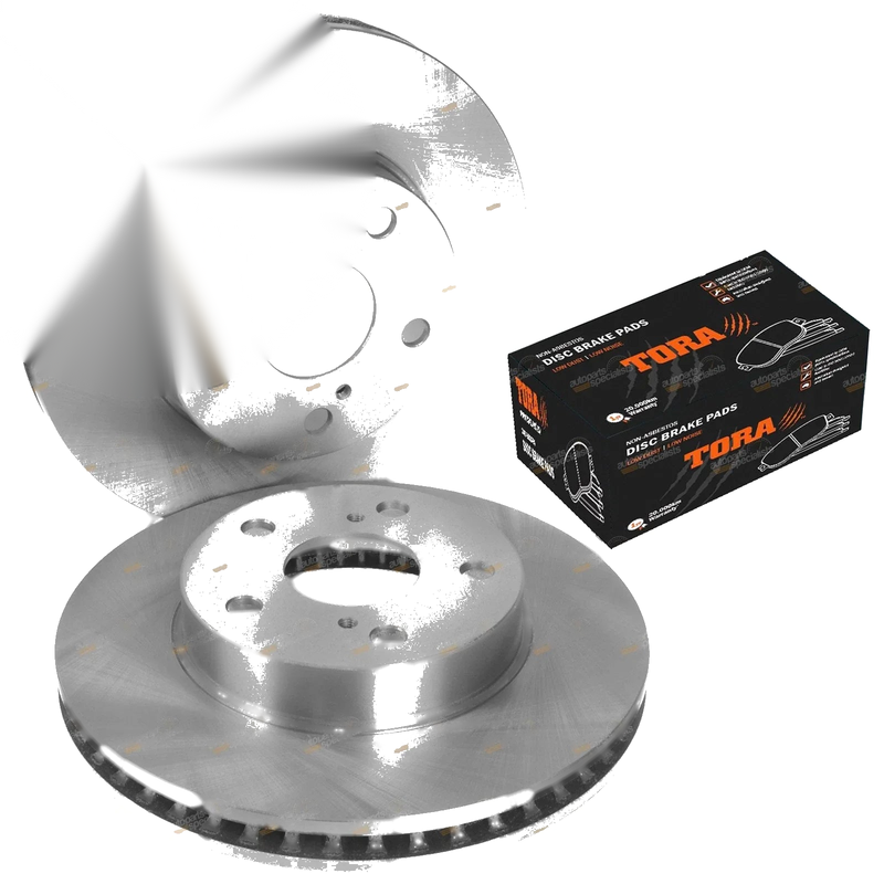 Toyota Hilux Front Disc Brake Rotors + Pads (2008–2016)