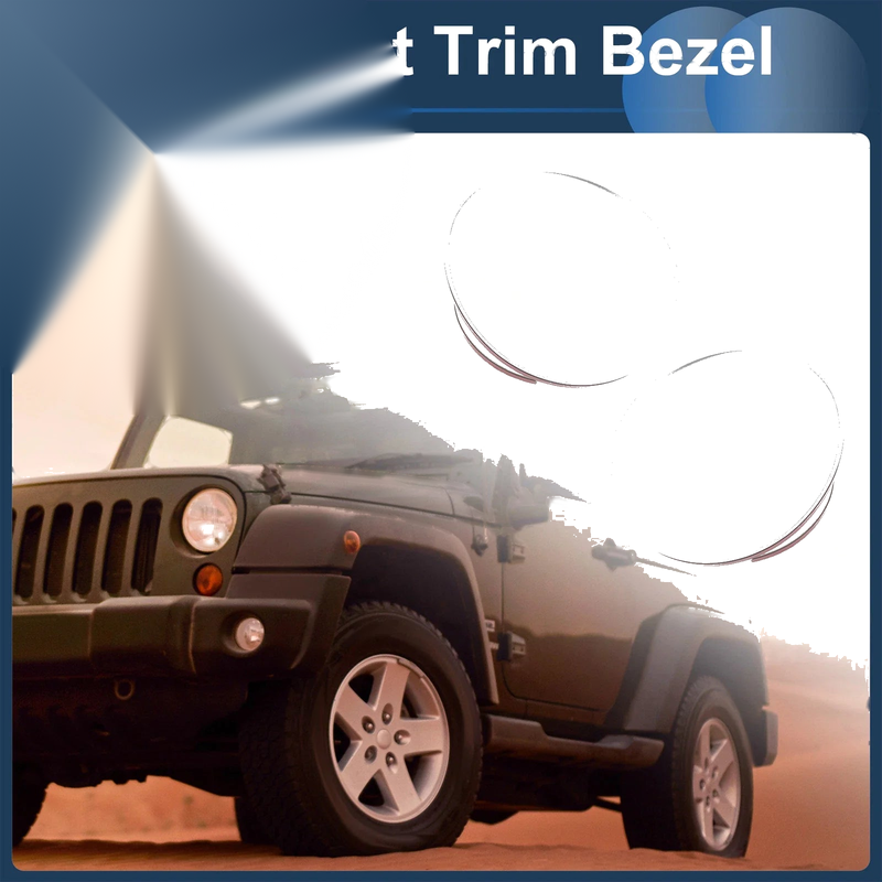 Jeep Wrangler 2 x Headlight Trim Bezels (2025)