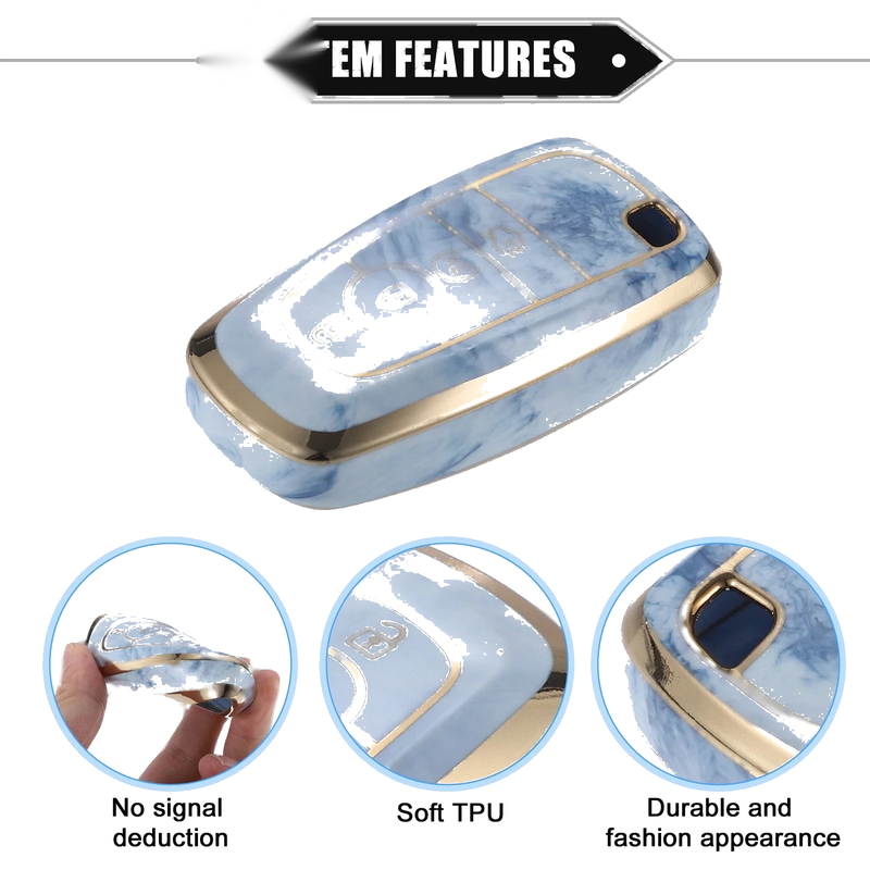 Ford Explorer, Ecosport, Mustang 4 x Button TPU Key Fob Cover Case (2015-2023)