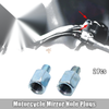 2 Pcs 9mm Mounting Dia Clockwise Motorcycle Rear View Mirror Adapter Bolts