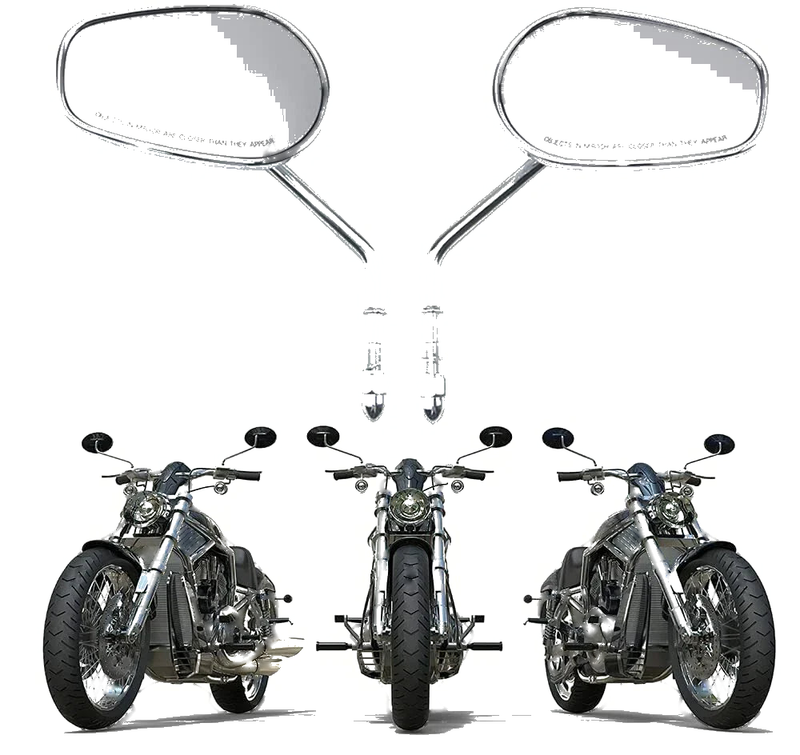 Harley Davidson Fatboy Chrome Rear View Side Mirror (1990-2017)