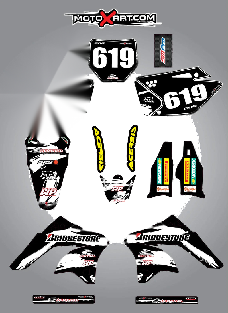 Kawasaki KXF 250 (2006-2008) - Safari Style Decals Custom Sticker Kit