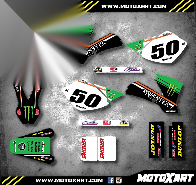 KTM 50 BURNOUT STYLE Custom Graphics Full Kit Stickers (2002-2008)
