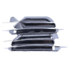 Chrome Car Auto Bonnet Air Intake Flow Side Fender Vent Hood Scoop Cover 2 x