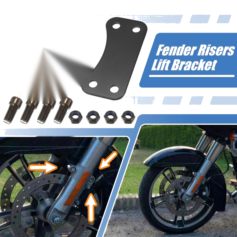 Harley Street Glide 21" Front Wheel Fender Risers Lift Bracket Adapter