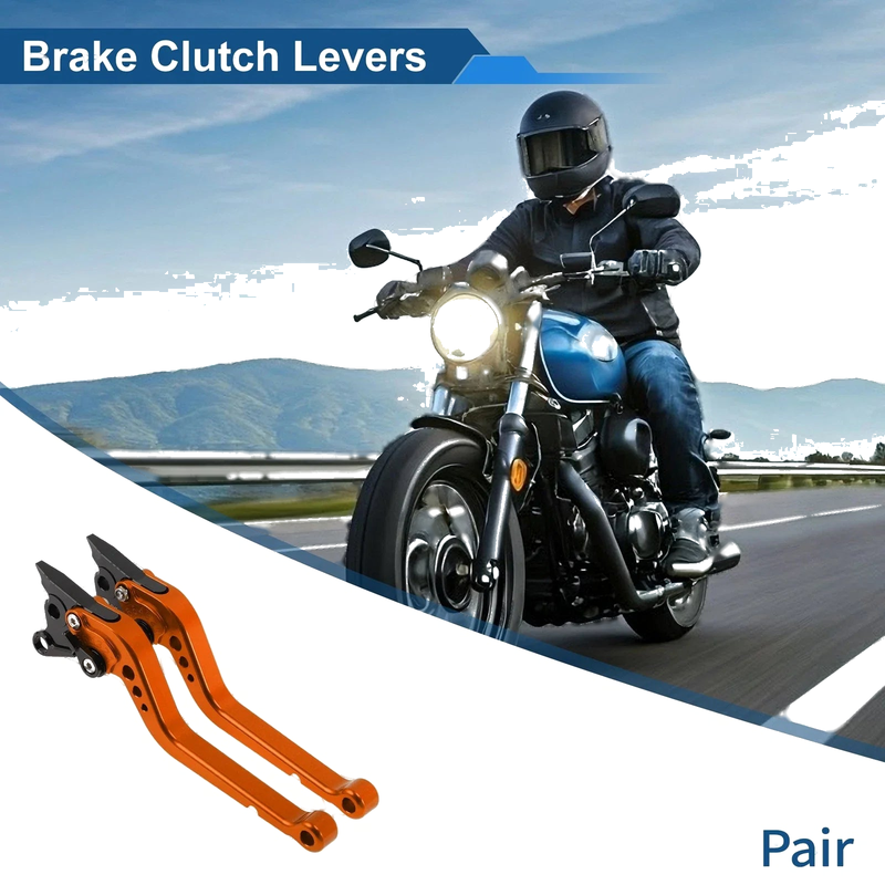 Ducati 996 / 998 / B / S / R Long Brake Clutch Levers Orange (1999–2003)