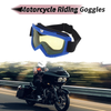 1x Motorcycle Riding Goggles Yellow Lens Blue Frame Cycling Sunglasses