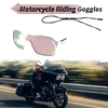 Motorcycle Riding Goggles Pink Lens Black White Frame UV400