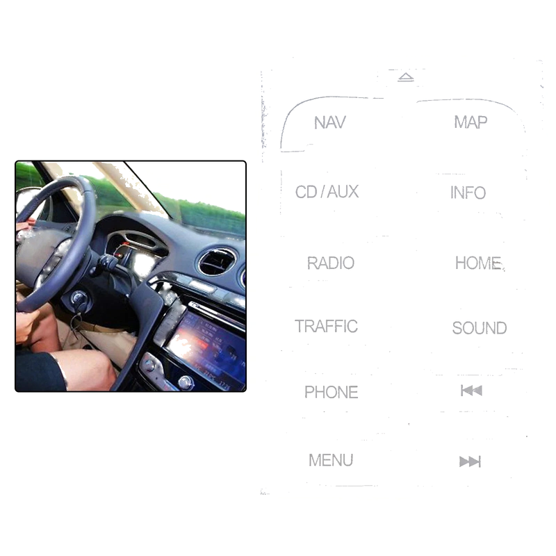 Ford S-Max 2 x Buttons & Stickers (2011–2011)