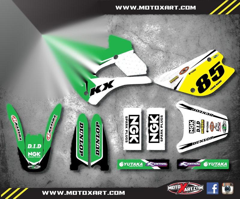 Kawasaki KX 85 - Rebound Style Decals Custom Graphics Kit (1998-2013)