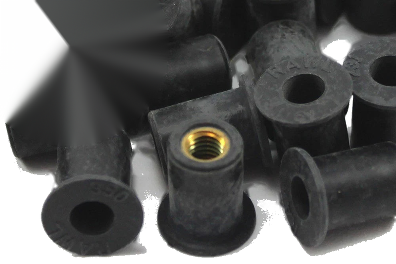 Triumph Daytona 675 10 x windshield bolts & rubber nuts (2006–2013)