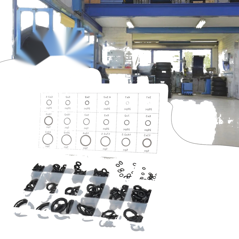 Black Car Air Gas O Ring Washer Seal 225 Piece