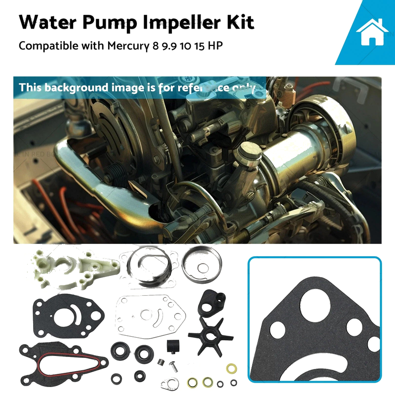 Mercury 8-15 HP Outboards Water Pump Impeller Kit