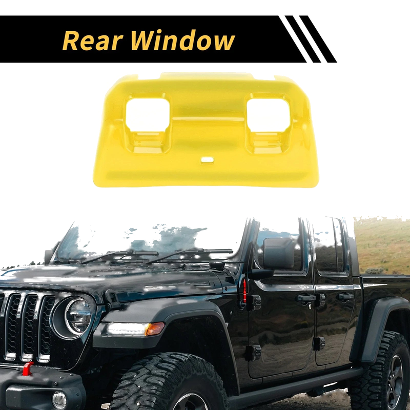Jeep Wrangler JL JLU (2018-2024) Yellow Rear Window Switch Panel Trim Cover