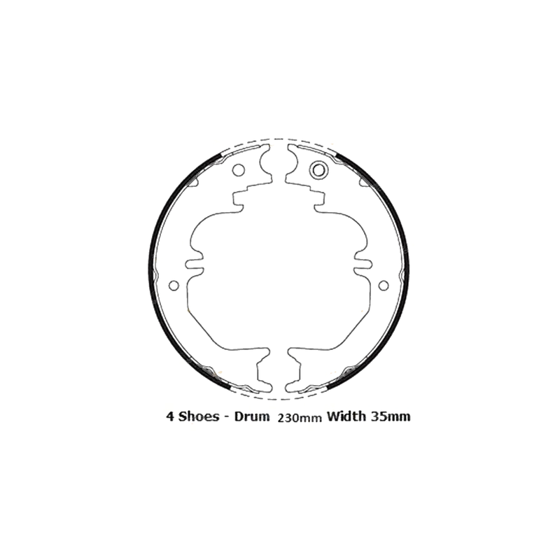 Landcruiser HDJ100 UZJ100 Hand Park Brake Shoes + Springs (1998–2007)