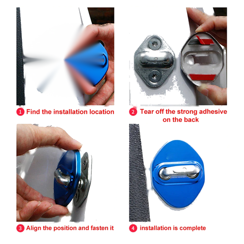 Honda, Toyota, Mazda, Hyundai Blue Door Lock Protective Cover