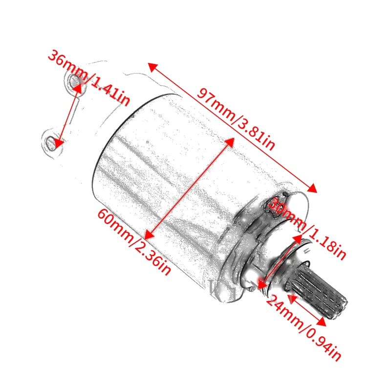 Kawasaki Z1000 ABS ZR1000G Starter Motor (2014-2016)