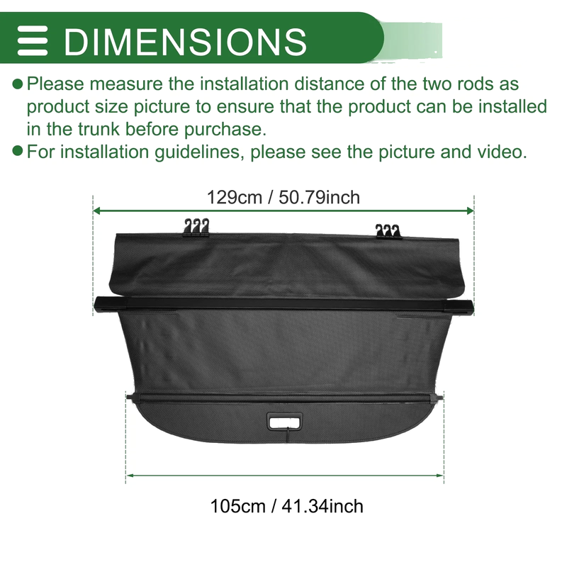 Peugeot 5008 (2017-2021) Aluminum Alloy Canvas Retractable Cargo Cover