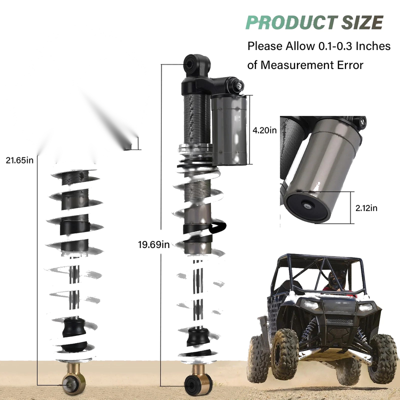 Air Shocks Absorbers Front/Rear 2 x Polaris RZR S 800 EFI (2009–2012)