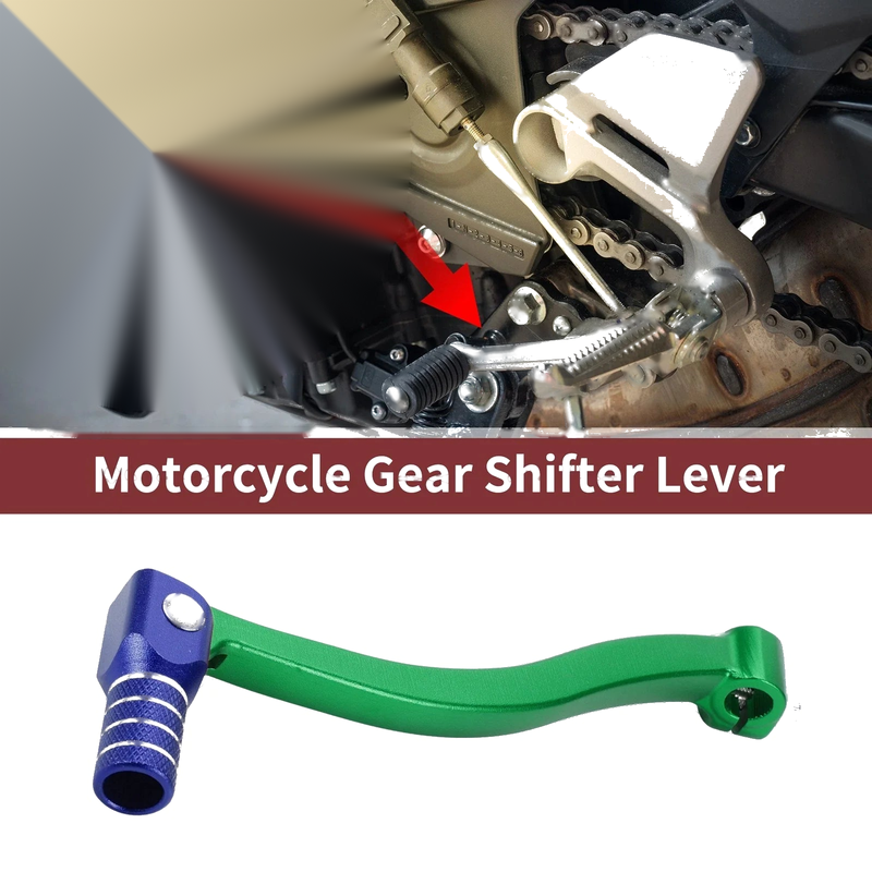 Kayo T6 Green Blue Folding Motorcycle Gear Shifter Lever