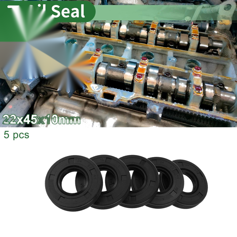 Oil Seal Seal Ring Rotary Shaft Seal NBR Rubber 22x45x10mm Black