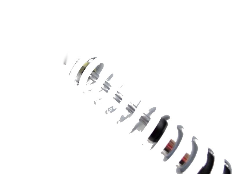 Suzuki PE175 400mm White/Chrome Rear Shock Absorbers