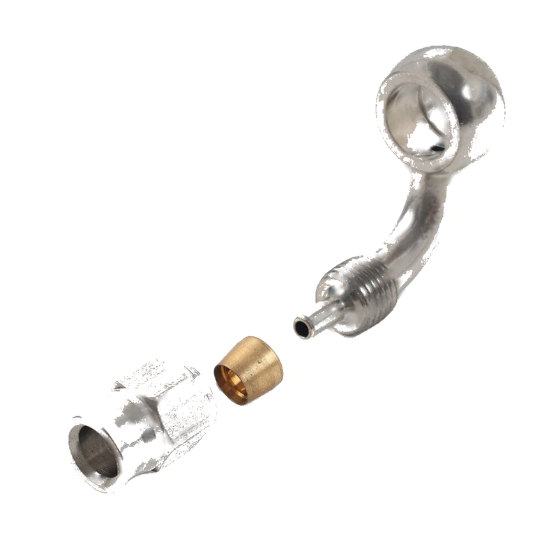 Motorcycle 10.2mm Stainless Steel AN-3 90 Degree Eye Banjo Hose Ends