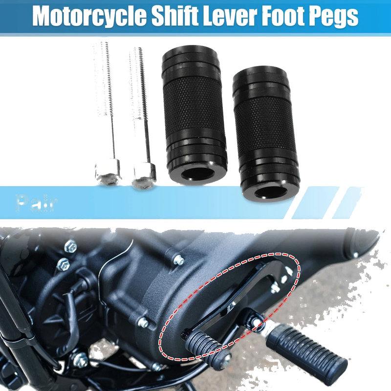 Harley Davidson Pair Black Shifter Foot Pegs Shift Lever