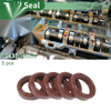 Oil Seal / 25x35x8mm / Rotary Shaft Seal FKM Rubber Brown 5 Pcs