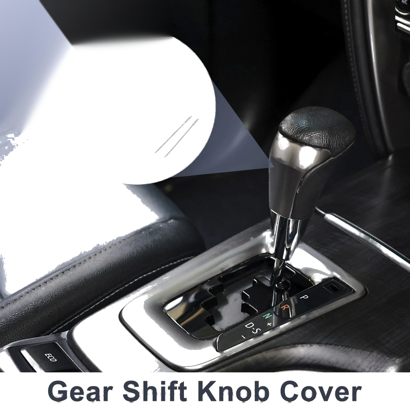 Toyota Camry (2019-2022) Pebbled Black Beige 1 Pc Gear Shift Knob Cover