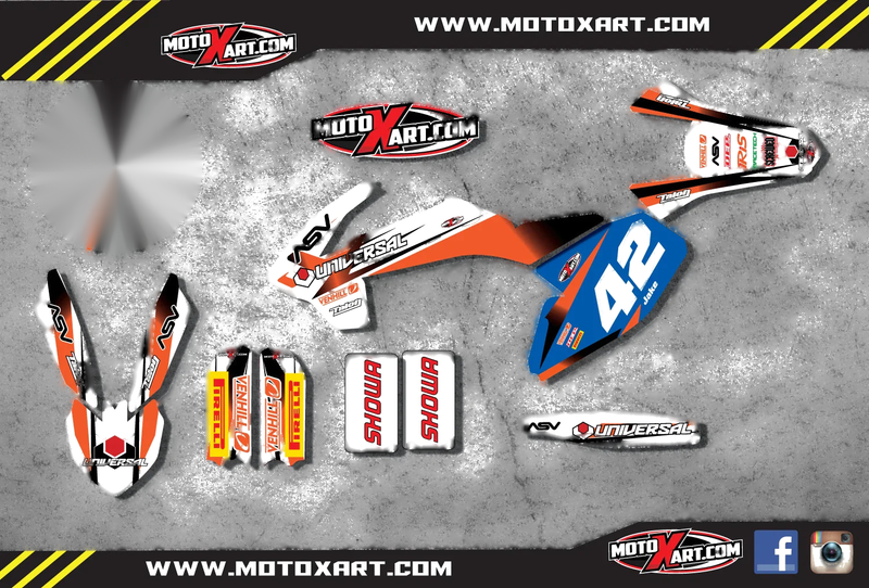 KTM 65 Custom Graphics Full Kit STORM STYLE Stickers (2016-2018)