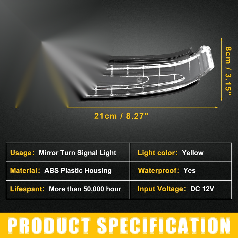 Mercedes W204 Front Left Side Mirror LED Turn Signal Light (2007-2014)