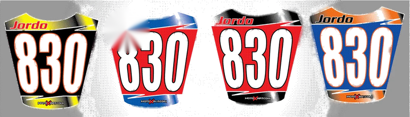 Roost ID Motocross Graphics Custom Back Number Stickers