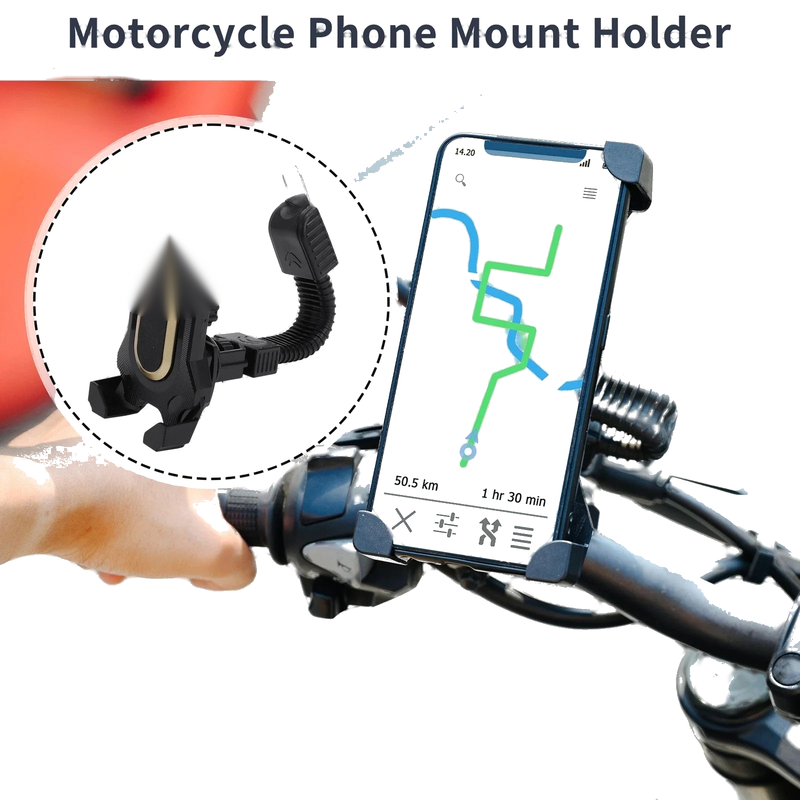Rearview Mirror 4.7-7.2 Phones for Motorcycle Phone Mount Holder