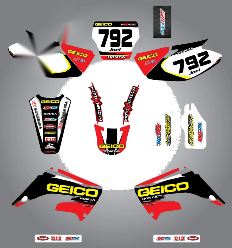Honda CR 125 (2002-2014) Sonic Style Stickers Custom Graphics Full Kit
