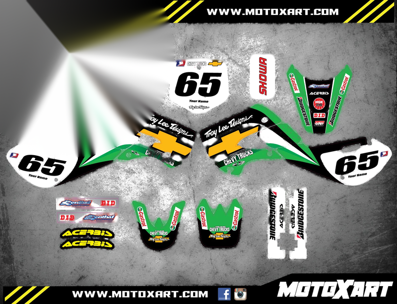 Kawasaki KLX 110 Custom Graphics Kit (2000-2009)