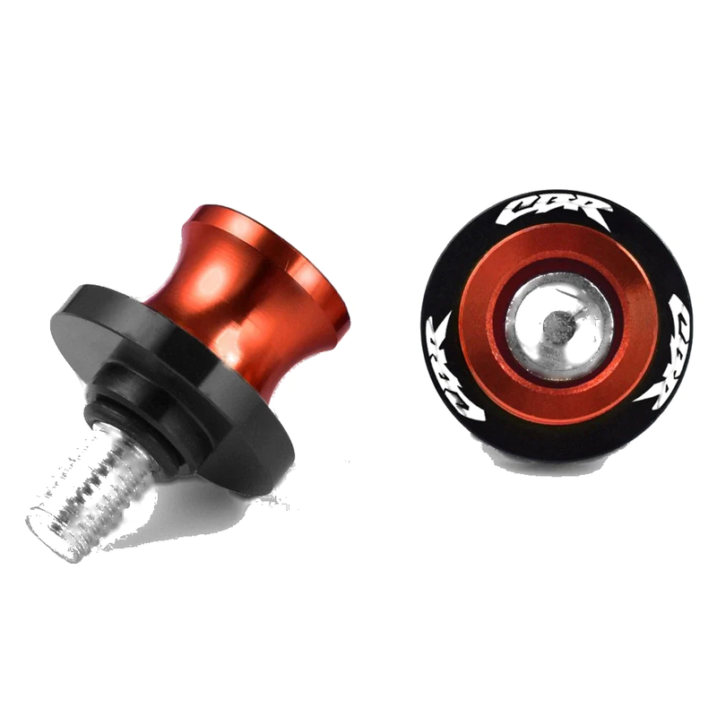 Honda CBR Motorcycle Swingarm Spools 8MM Slider Stand Screws Orange