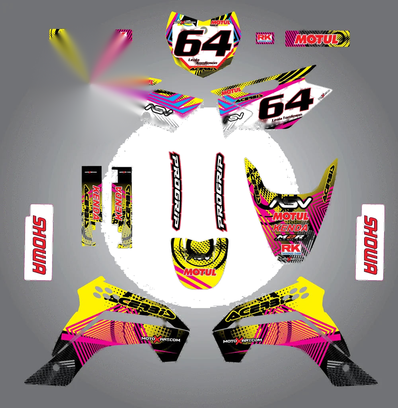 Kawasaki KLX 140 (2015-2016) - Stickers & Decals Custom Graphic Kit