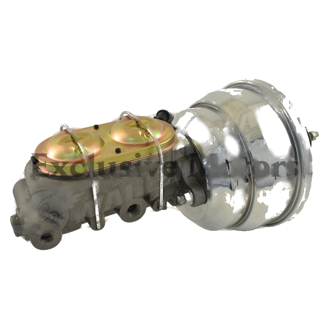 GM 1-1/8" Bore Master Cylinder & 8" Chrome Dual Brake Booster (1964-1974)