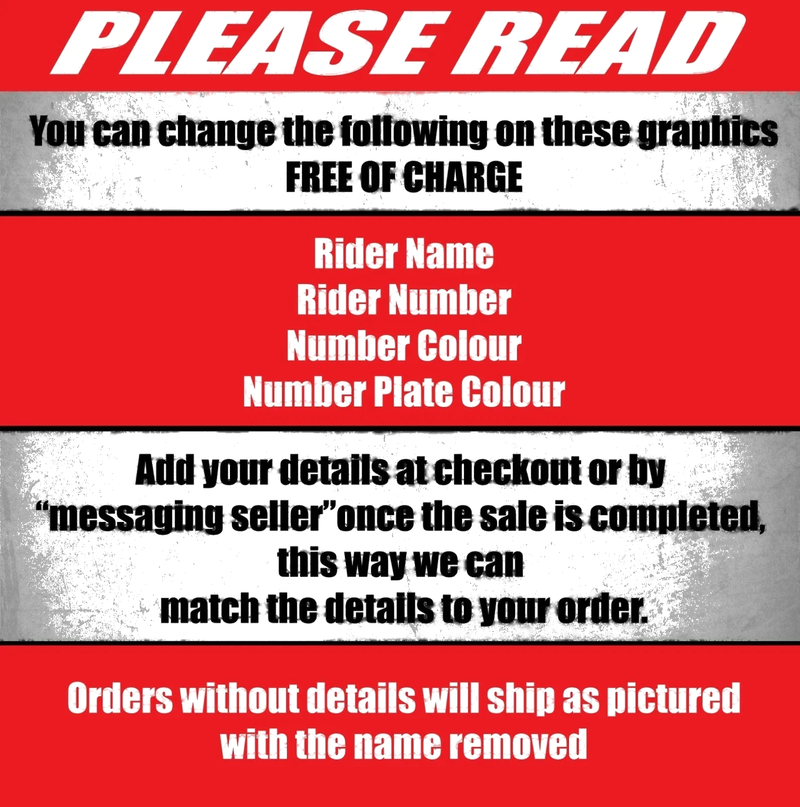 Kawasaki KLX 110 (2000-2009) Decals Custom Graphics Kit