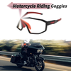 Motorcycle Motorcycle Riding Goggles Light Red Lens Black Frame UV400