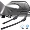 26" & 16" Universal Auto Car Front Windscreen Wiper Blades (Fits Most Models)