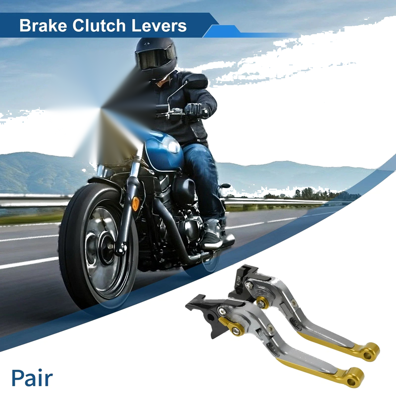 Kawasaki Vulcan S 650 Titanium Gold Tone Brake Clutch Levers