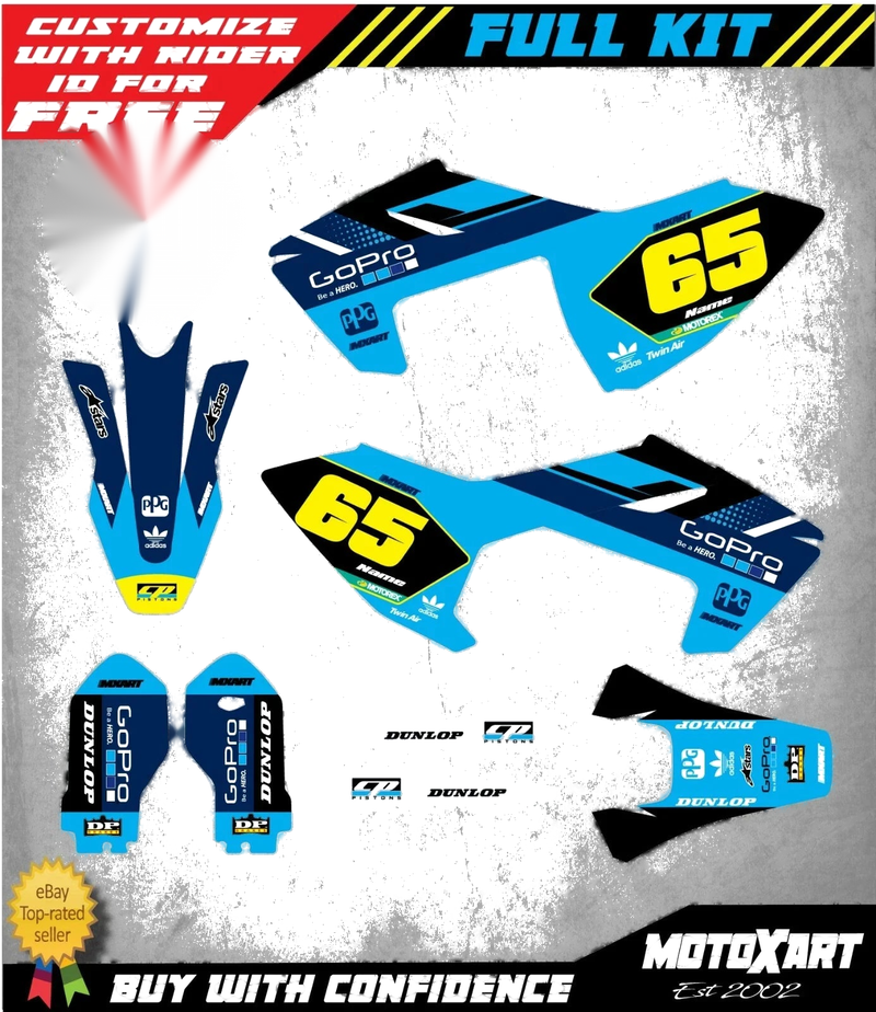 Husqvarna TC 85 2018-2024 BOOST Style Decals Custom Graphic Kit