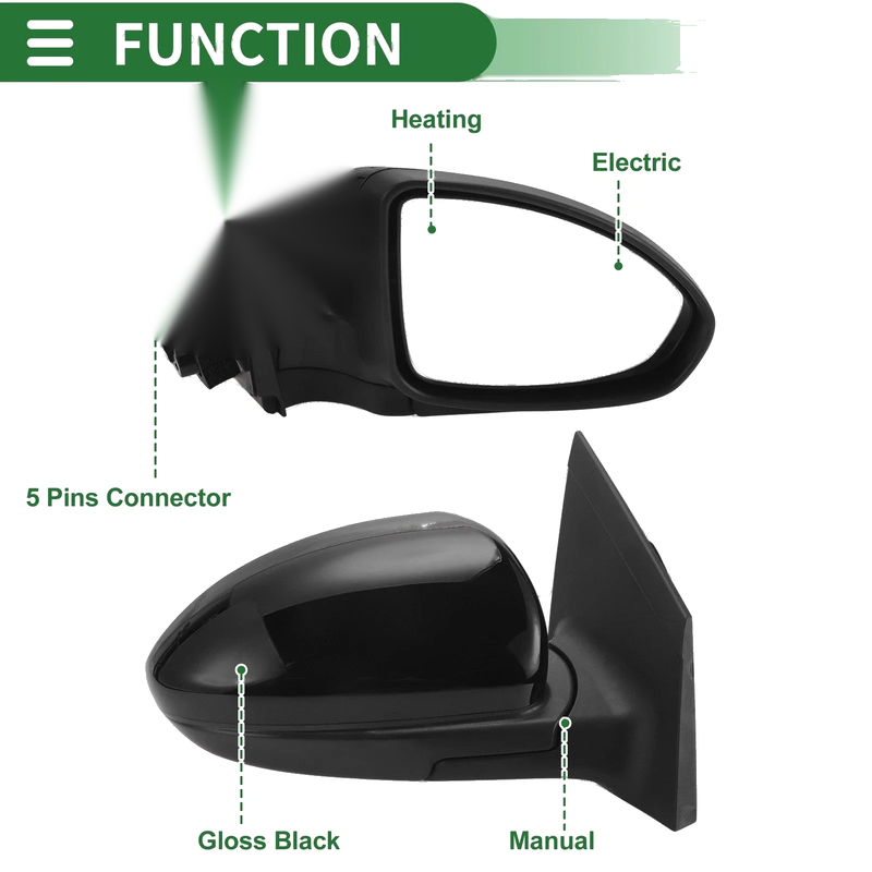 Chevrolet Cruze 5Pins Right Passenger Door Mirror (2011-2015)